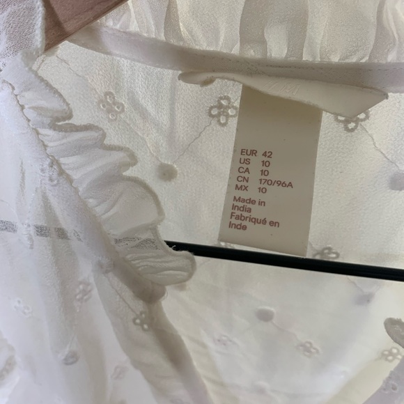 H&M boho ruffle chiffon blouse - Picture 3 of 3